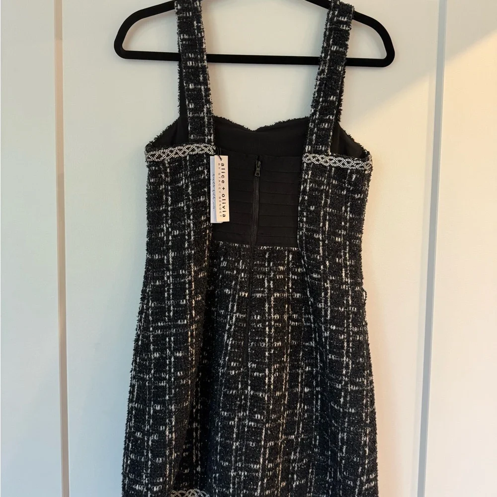 Alice + Olivia Black and White Tweed Dress - Picture 6 of 10
